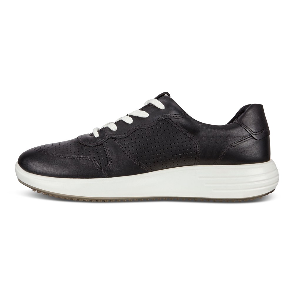 Mens Sneakers - ECCO Soft 7 Runner Lace-Ups - Black - 1625UXRGY